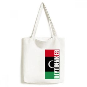 Dıythinker 33x40 Cm Erkek Libya Ulusal Bayrak Afrika Ülke Kanvas El Çantası