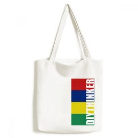 Dıythinker 33x40 Cm Erkek Mauritius Ulusal Bayrak Afrika Ülke Kanvas El Çantası