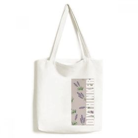 Dıythinker 33x40 Cm Erkek Mavi Lavanta Fiyonk Çiçek Bitki Tote Kanvas El Çantası