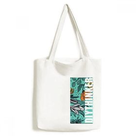 Dıythinker 33x40 Cm Erkek Modern Sanat Zambak Camellia Çizim Tote Kanvas El Çantası