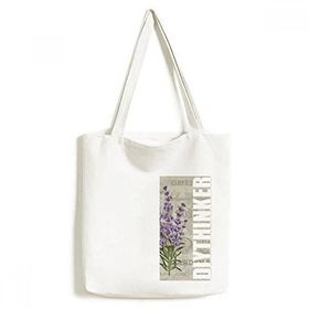 Dıythinker 33x40 Cm Erkek Mor Lavanta Çiçek Bitki Tote Kanvas El Çantası