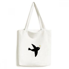 Dıythinker 33x40 Cm Erkek Sevgili Kuş Kalp Alıntı Stil Tote Kanvas El Çantası