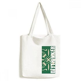 Dıythinker 33x40 Cm Erkek Talavera Tarzı Yeşil Dekoratif Desen Tote Kanvas El Çantası