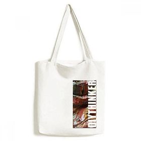 Dıythinker 33x40 Cm Erkek Taş Doku Sanat İllüstrasyon Desen Tote Kanvas El Çantası