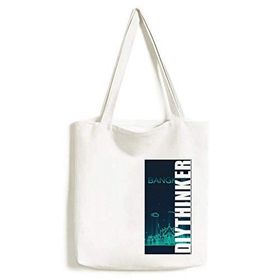 Dıythinker 33x40 Cm Erkek Tay Gümrük Kültürü Gölge Bangkok Tote Kanvas El Çantası