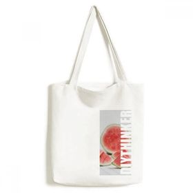 Dıythinker 33x40 Cm Erkek Taze Karpuz Yaz Meyve Resim Tote Kanvas El Çantası
