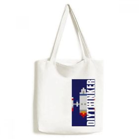 Dıythinker 33x40 Cm Erkek Uzay Gemisi Roket Çıkarma Evren Piksel Tote Kanvas El Çantası