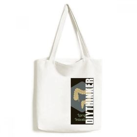 Dıythinker 33x40 Cm Erkek Vücut Organları Büyük Bağırsak Tote Kanvas El Çantası