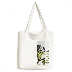 Dıythinker 33x40 Cm Erkek Yaprak Bitki Resmi Beyaz Simpol Doğa Tote Kanvas El Çantası