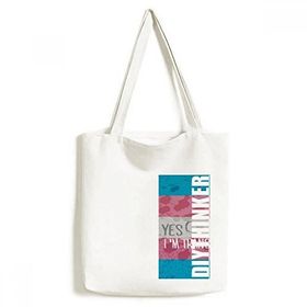 Dıythinker 33x40 Cm Erkek Yes I'm Trans Lgbt Destek Tote Kanvas El Çantası