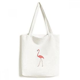 Dıythinker 33x40 Cm Erkek Yürüme Flamingo Desenli Çevre Dostu Bez Kanvas El Çantası