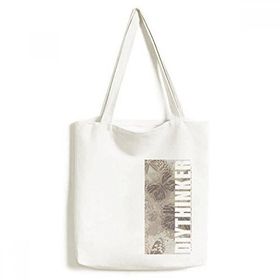 Dıythinker 33x40 Cm Erkek Zarif Vintage Gri Kelebek Duvar Kağıdı Tote Kanvas El Çantası