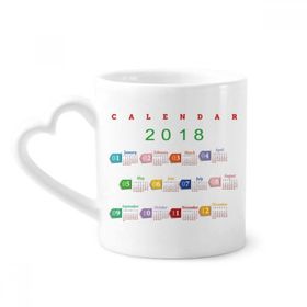 Dıythinker 340 ml 2018 Etiket Stili Takvim Desenli Kahve Kupası