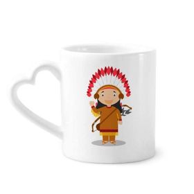 Dıythinker 340 ml Aborjin Tribe ABD Çizgi Film Kahve Kupası