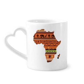 Dıythinker 340 ml Afrika Kıtası İsim Manzara Haritası Kahve Kupası