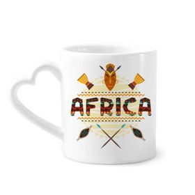 Dıythinker 340 ml Afrika Süslü Metin Totem İşaretleri Kahve Kupası