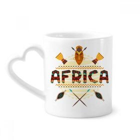 Dıythinker 340 ml Afrika Süslü Metin Totem İşaretleri Kahve Kupası