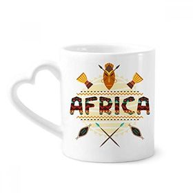 Dıythinker 340 ml Afrika Süslü Metin Totem İşaretleri Kahve Kupası