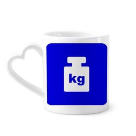 Dıythinker 340 ml Ağırlık Mavi Kare Uyarı İşaretli Kahve Kupası