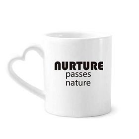Dıythinker 340 ml Alıntılı Nurture Passes Nature Kahve Kupası