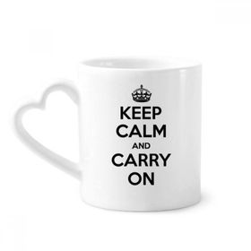 Dıythinker 340 ml Alıntısı Keep Calm And Carry On Siyah Kahve Kupası