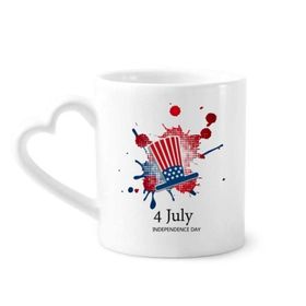 Dıythinker 340 ml America 4 Temmuz Bağımsız Gün Şapkası Kahve Kupası