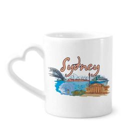 Dıythinker 340 ml Australia City Sydney Opera Suluboya Kahve Kupası