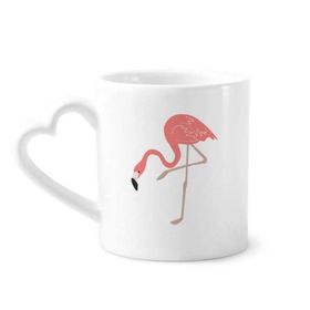 Dıythinker 340 ml Ayakta Duran Flamingo Desenli Kahve Kupası