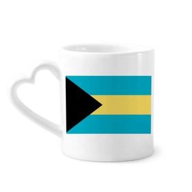 Dıythinker 340 ml Bahamalar Ulusal Bayrağı Kuzey Amerika Ülke Kahve Kupası