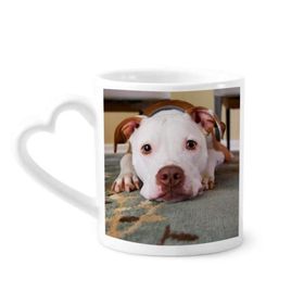 Dıythinker 340 ml Beyaz Bulldog Evcil Hayvan Resim Kahve Kupası
