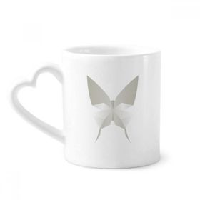 Dıythinker 340 ml Beyaz Kelebek Origami Soyut Desenli Kahve Kupası