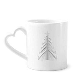 Dıythinker 340 ml Beyaz Soyut Noel Ağacı Origami Kahve Kupası