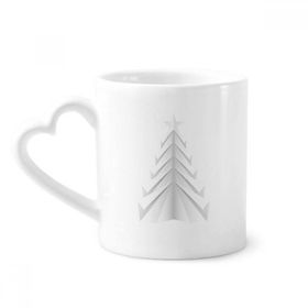 Dıythinker 340 ml Beyaz Soyut Noel Ağacı Origami Kahve Kupası