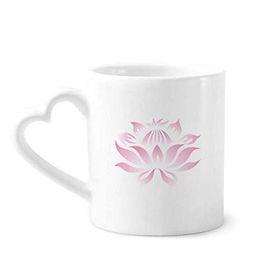 Dıythinker 340 ml Bitki Çiçek Lotus Çiçeği Pembe Desenli Kahve Kupası