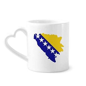 Dıythinker 340 ml Bosna-Hersek Haritası Ulusal Bayrak Kahve Kupası