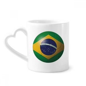 Dıythinker 340 ml Brezilya Ulusal Bayrağı Futbol Futbol Kahve Kupası