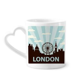 Dıythinker 340 ml Britanya İngiltere Londra Gözü Silüeti Birleşik Krallık Kahve Kupası