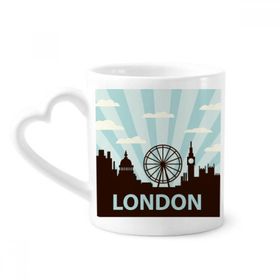 Dıythinker 340 ml Britanya İngiltere Londra Gözü Silüeti Birleşik Krallık Kahve Kupası