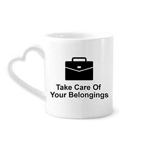 Dıythinker 340 ml Care Your Belongings Siyah Sembollü Kahve Kupası