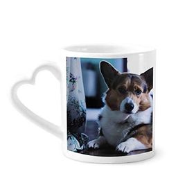 Dıythinker 340 ml Corgi Köpek Evcil Hayvan Yalnız Resim Kahve Kupası