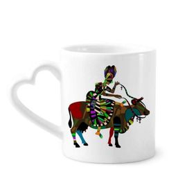 Dıythinker 340 ml Cow Ride Çin Azınlık Sabahlık Totem Kahve Kupası