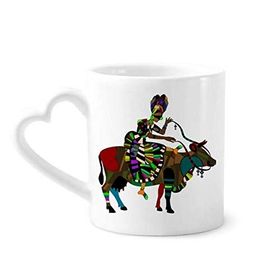 Dıythinker 340 ml Cow Ride Çin Azınlık Sabahlık Totem Kahve Kupası