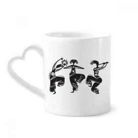 Dıythinker 340 ml Dance People Meksika Totems Meksika Flütlü Kahve Kupası
