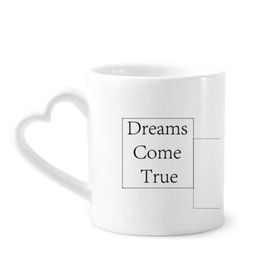 Dıythinker 340 ml Dreams Come True İlham Verici Alıntı Kahve Kupası