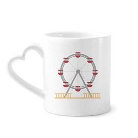 Dıythinker 340 ml Eğlence Parkı Renkli Dönme Doldurma Desenli Kahve Kupası