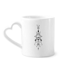 Dıythinker 340 ml Evren Sembolü Totem Desenli Geometri Kahve Kupası