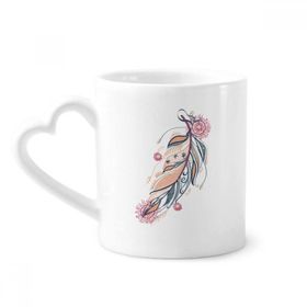 Dıythinker 340 ml Feather Kadın Pembe Çiçek Kültürü Kahve Kupası