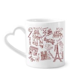Dıythinker 340 ml Fransa Zafer Kemeri Louvre Eyfel Kulesi Kahve Kupası