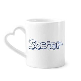 Dıythinker 340 ml Futbol Mavi Futbol Ön Desenli Kahve Kupası