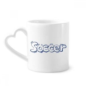 Dıythinker 340 ml Futbol Mavi Futbol Ön Desenli Kahve Kupası